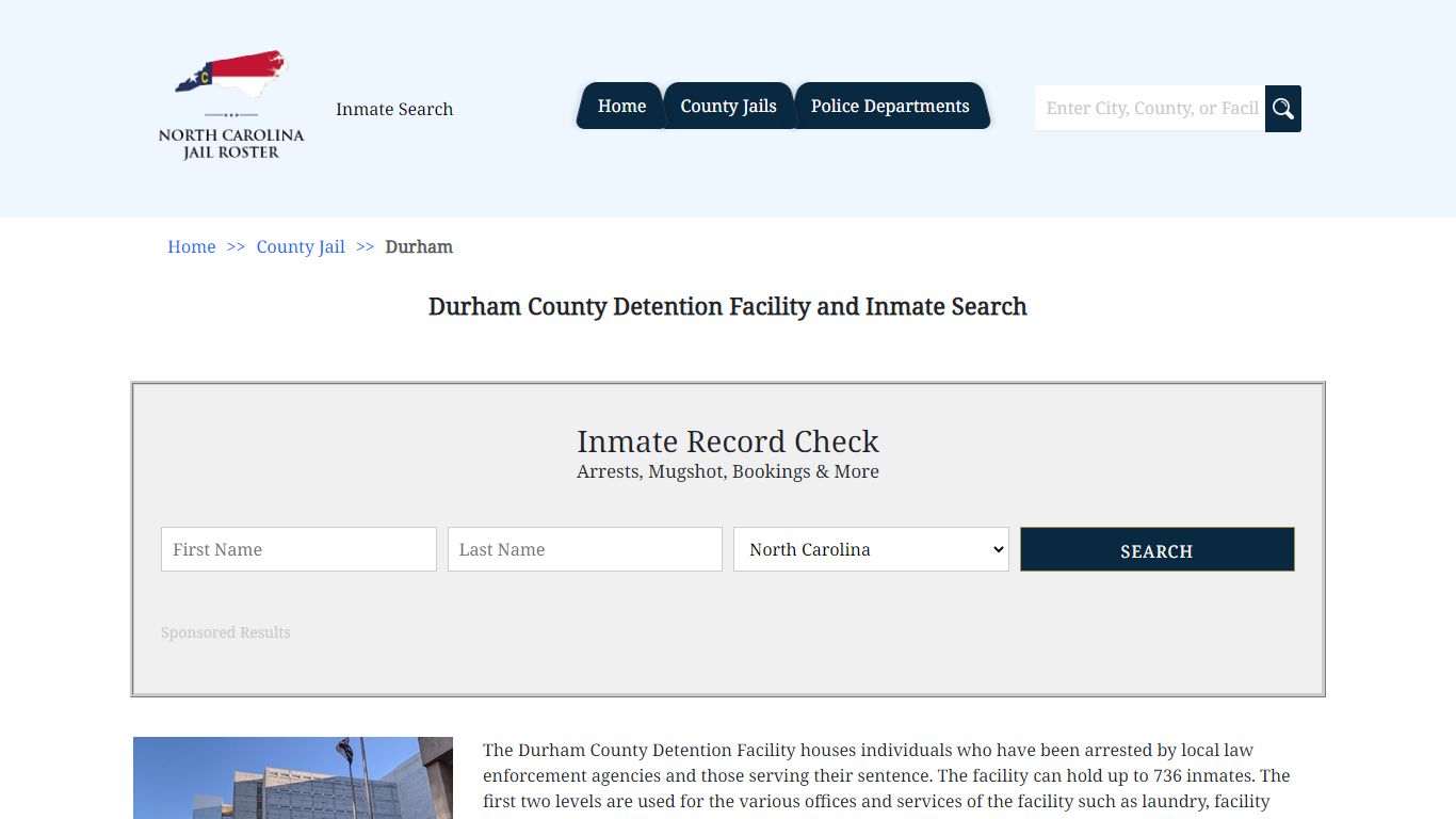 Durham County Detention Facility and Inmate Search | North Carolina ...
